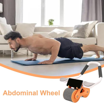 Automatic Rebound Abdominal Wheel – Removable Abs Workout Equipment with Portable Sliders
