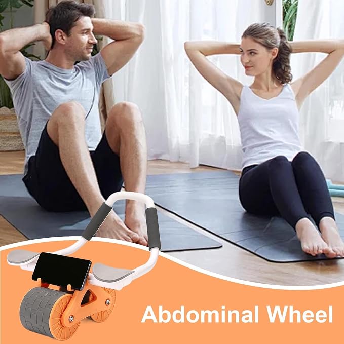 Automatic Rebound Abdominal Wheel – Removable Abs Workout Equipment with Portable Sliders